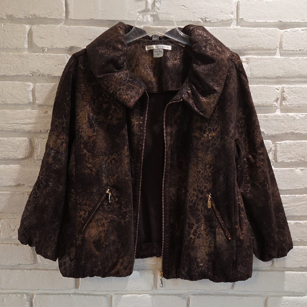 Peter Nygard Brown And Copper Women's Jacket